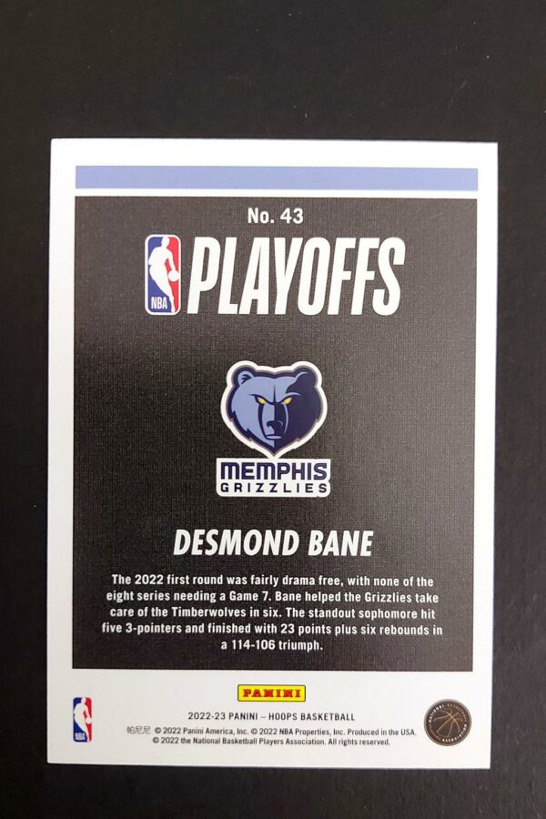 2022-23 Panini Hoops Road to the Finals Desmond Bane 1265/2022