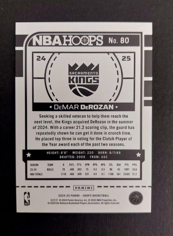2024-25 Panini Hoops Demar Derozan #80 32/75 Dragon Year