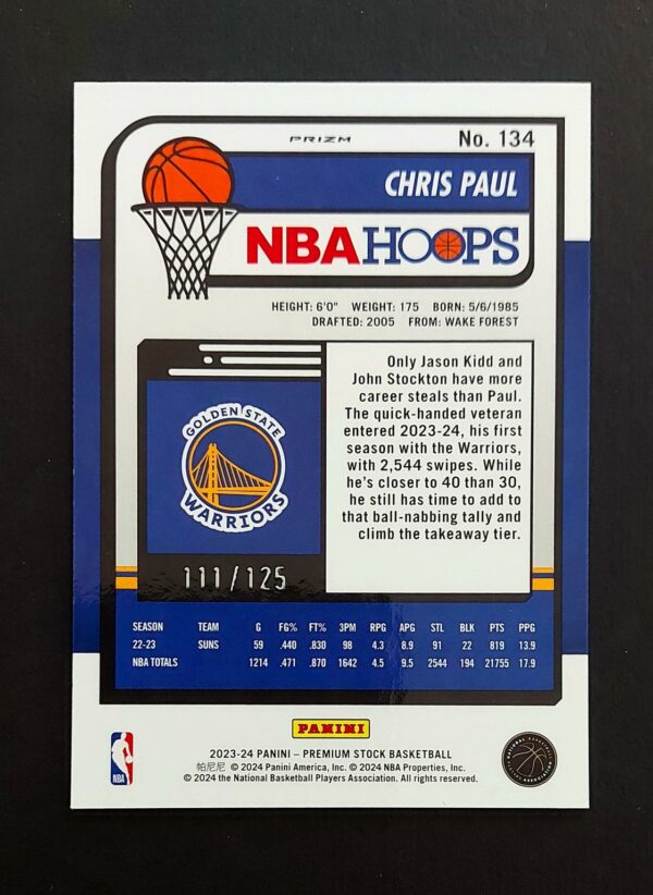2023-24 Panini Hoops Premium Stock Chris Paul #134 111/125