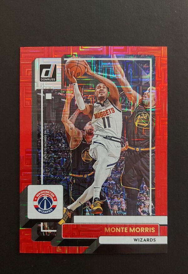 2022-23 Panini Donruss Monte Morris #199 68/99 Red Choice