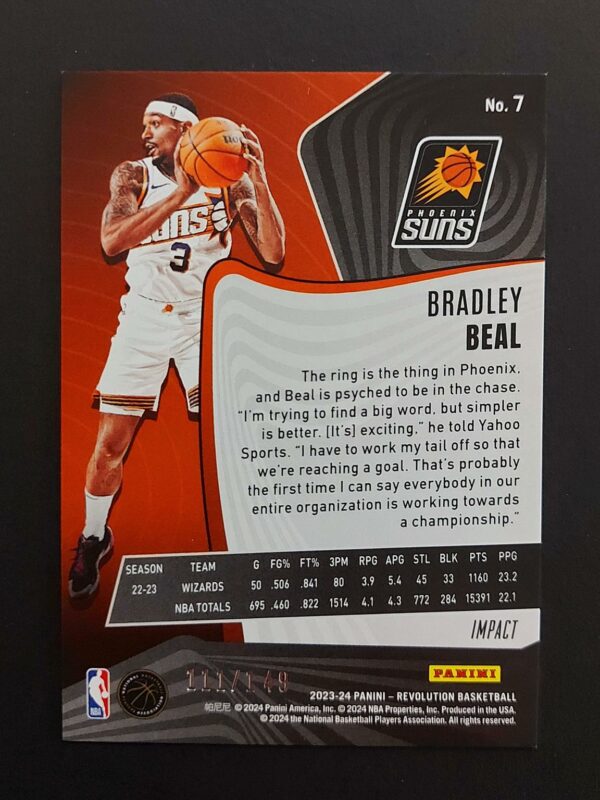 2023-24 Panini Revolution Bradley Beal #7 111/149