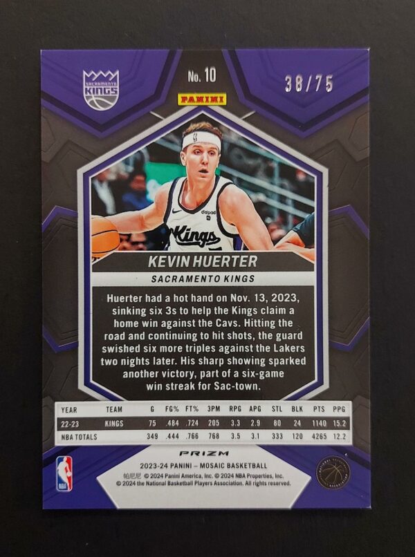 2023-24 Panini Mosaic Kevin Huerter #10 37/75