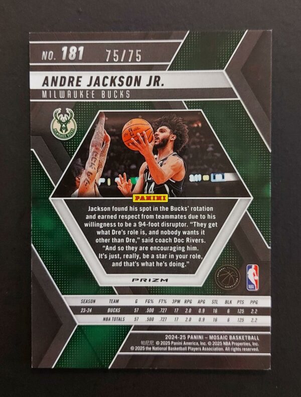 2024-25 Panini Mosaic Andre Jackson Jr #181 75/75