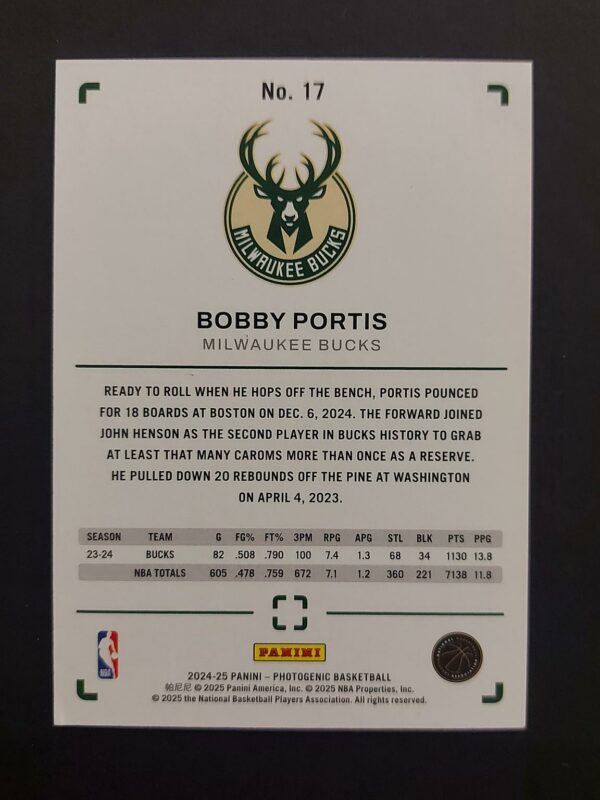 2024-25 Panini Photogenic Bobby Portis #17 37/65