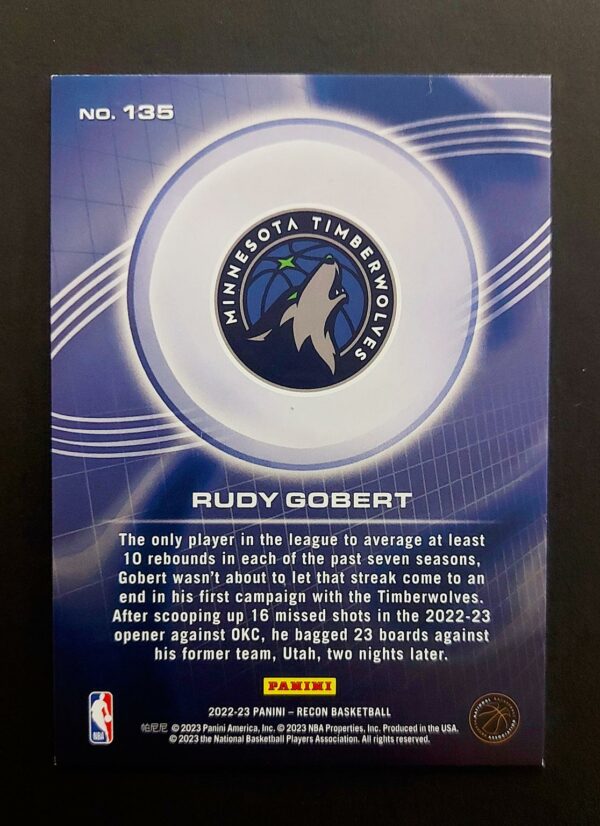 2022-23 Panini Recon Rudy Gobert #135 079/199