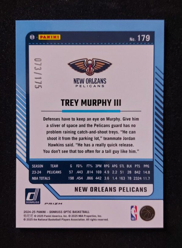 2024-25 Panini Optic Trey Murphy III #179 073/175