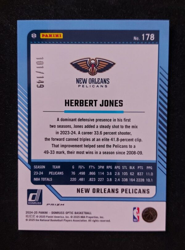 2024-25 Panini Optic Herbert Jones #178 101/149