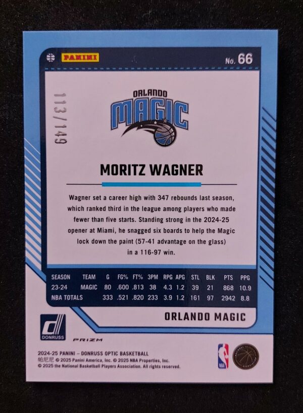 2024-25 Panini Optic Moritz Wagner #66 113/149