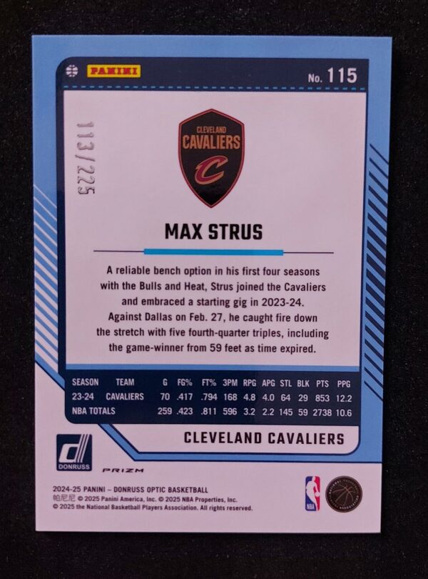 2024-25 Panini Optic Max Strus #115 113/225
