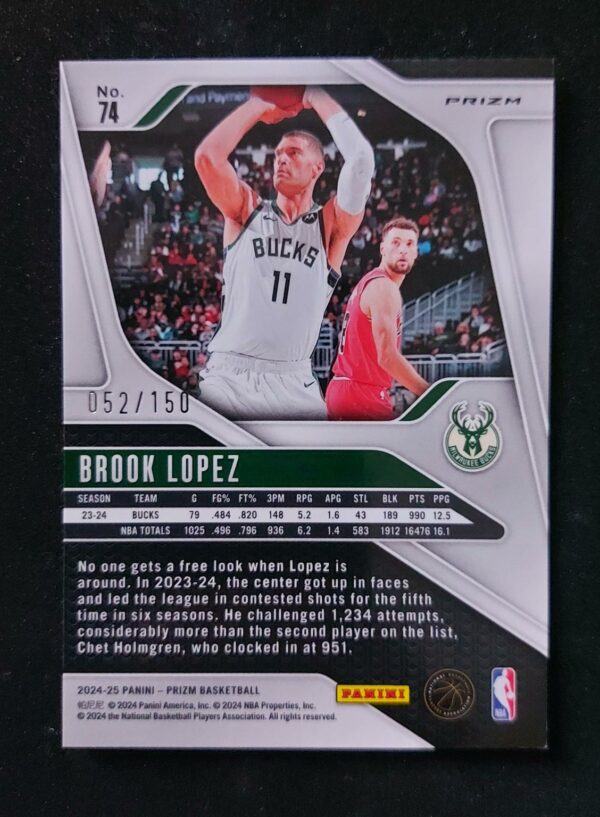2024-25 Panini Prizm Brook Lopez 052/150 Pandora