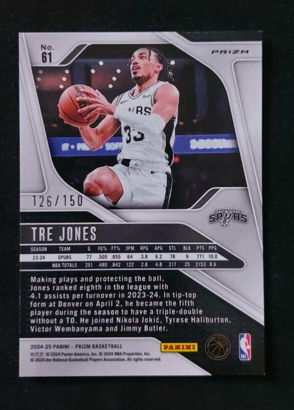 2024-25 Panini Prizm Tre Jones #61 126/150 Pandora