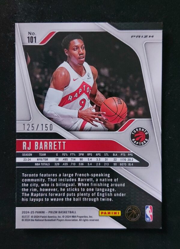 2024-25 Panini Prizm RJ Barrett #101 125/150 Pandora