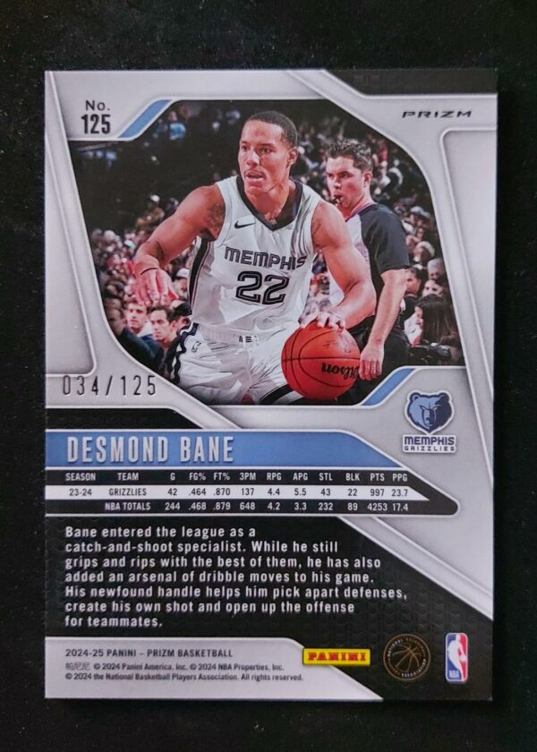 2024-25 Panini Prizm Desmond Bane #125 034/125