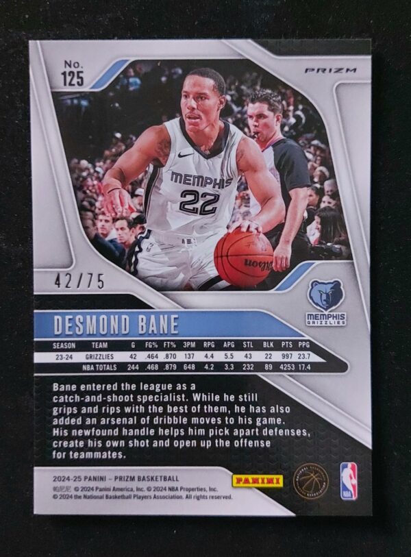 2024-25 Panini Prizm Desmond Bane #125 42/75