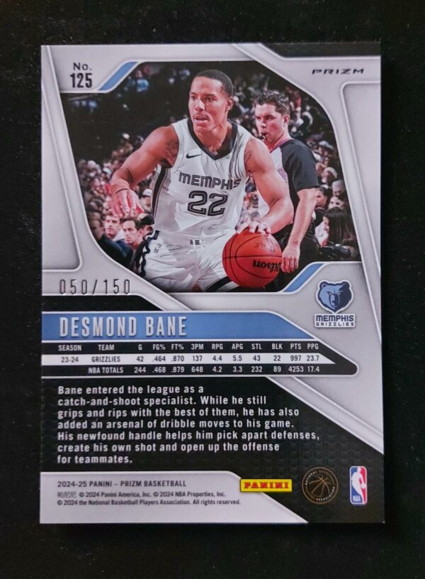 2024-25 Panini Prizm Desmond Bane #125 050/150