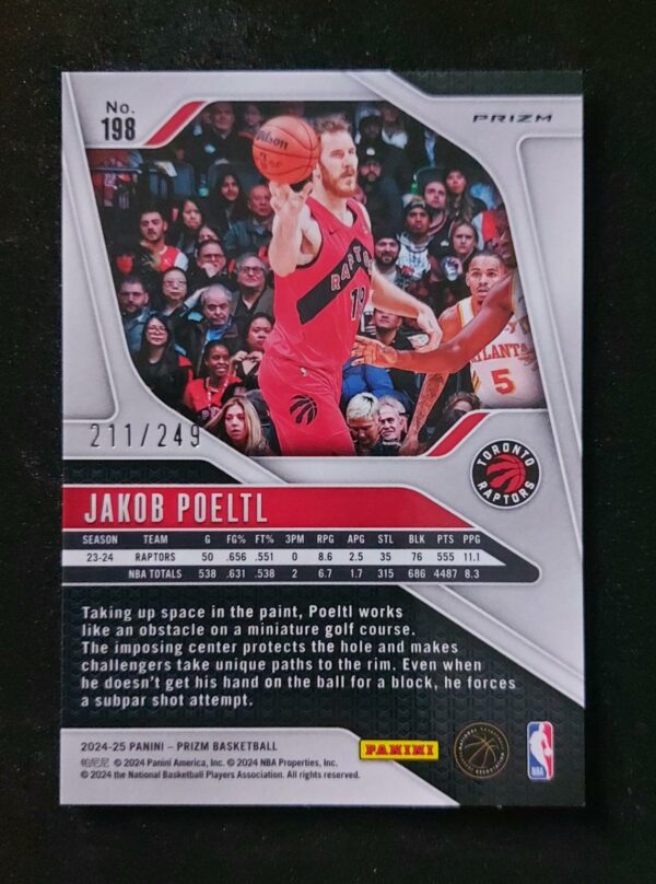 2024-25 Panini Prizm Jakob Poeltl #198 211/249