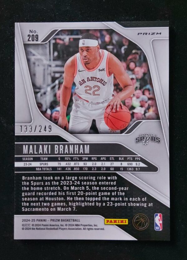 2024-25 Panini Prizm Malaki Branham #209 133/249