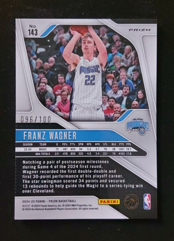 2024-25 Panini Prizm Franz Wagner #143 096/100