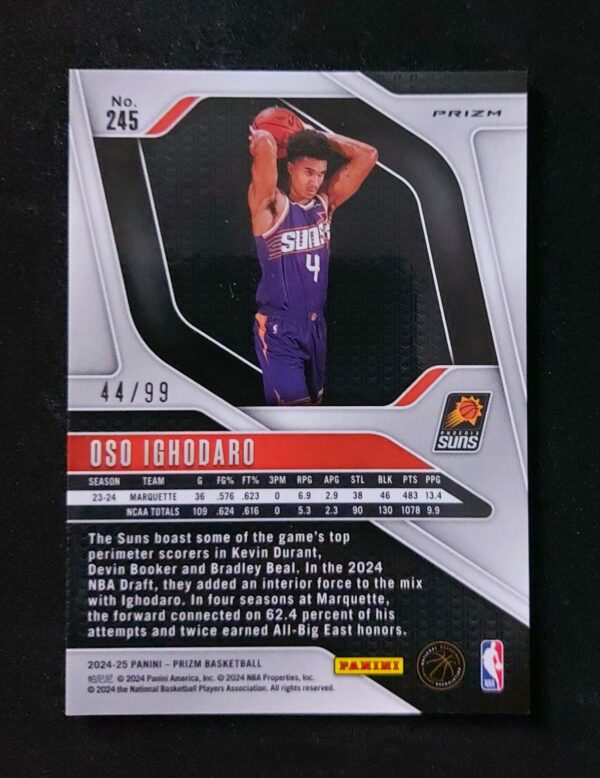 2024-25 Panini Prizm Oso Ighodaro #245 44/99 RC