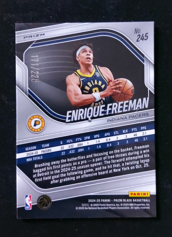 2024-25 Panini Prizm Black Enrique Freeman #245 171/225 RC