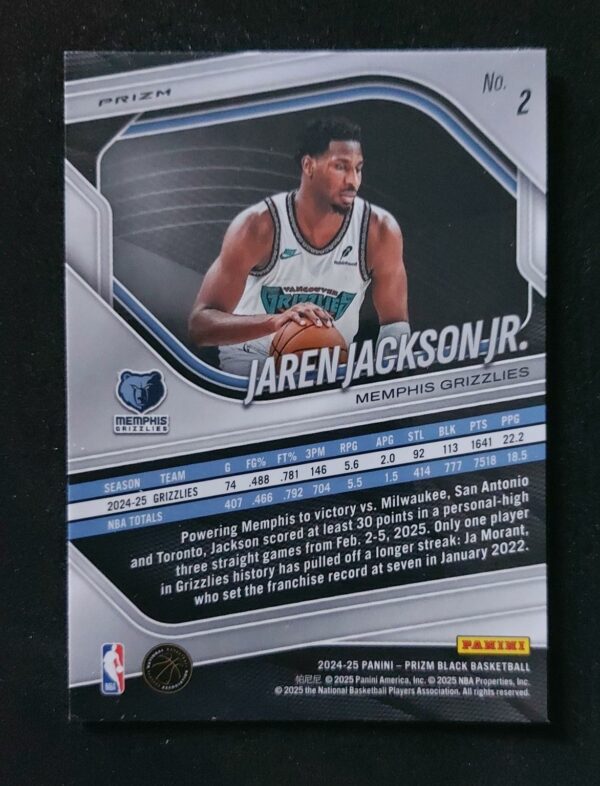 2024-25 Panini Prizm Black Jaren Jackson Jr #2 Red Wave