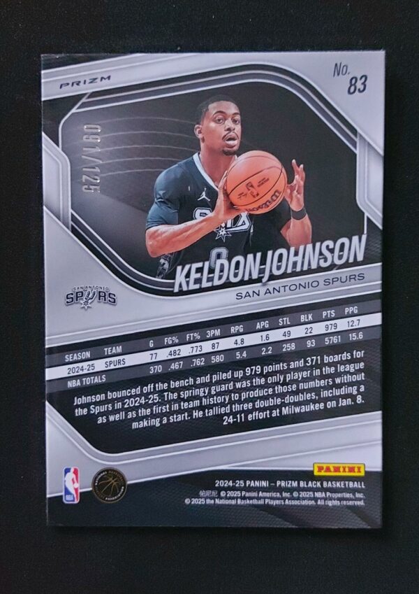 2024-25 Panini Prizm Black Keldon Johnson #83 091/125