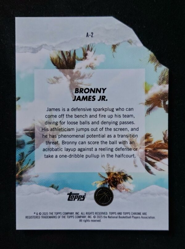 2024-25 Topps Finest Arrivals Bronny James Jr 068/150 RC