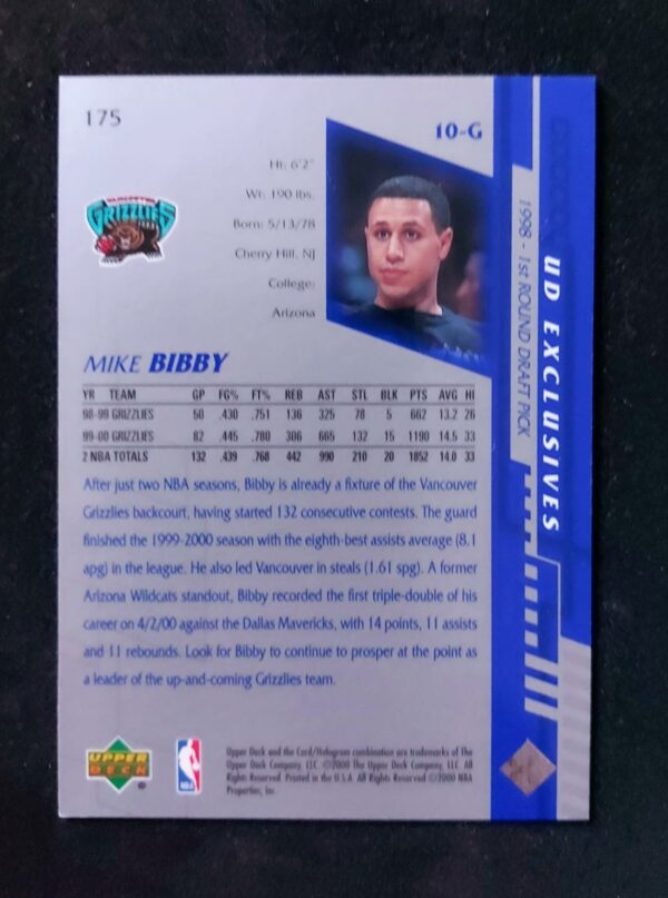 2000-01 Upper Deck Exclusives Mike Bibby #175 468/500