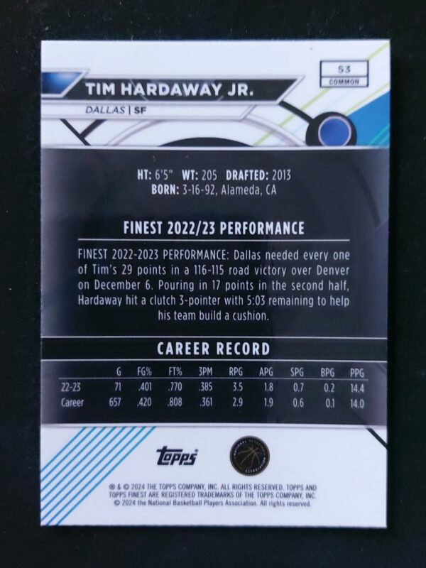 2023-24 Topps Finest Tim Hardaway Jr #53 32/99