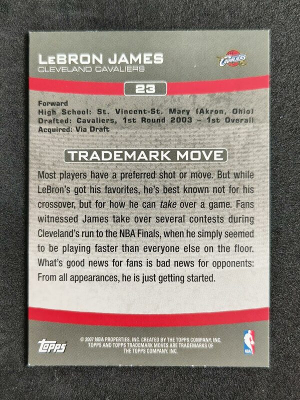 2007-08 Topps Trademark Moves Lebron James #23