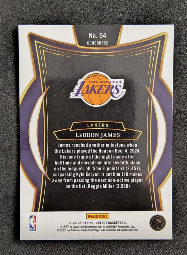2024-25 Panini Select Lebron James Concourse #54 Blue