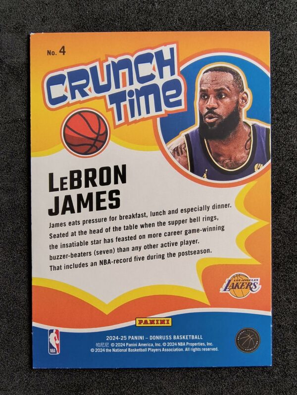 2024-25 Panini Donruss Crunch Time Lane Lebron James #4