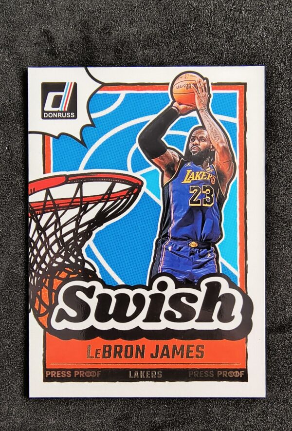 2024-25 Panini Donruss Swish Lebron James #5 Press Proof Gold