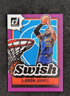 2024-25 Panini Donruss Swish Lebron James #5 Press Proof Purple