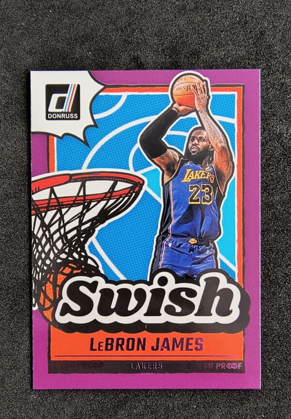 2024-25 Panini Donruss Swish Lebron James #5 Press Proof Purple
