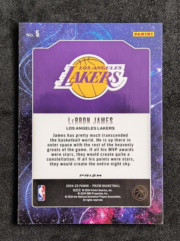 2024-25 Panini Prizm Deep Space Lebron James #5 Silver