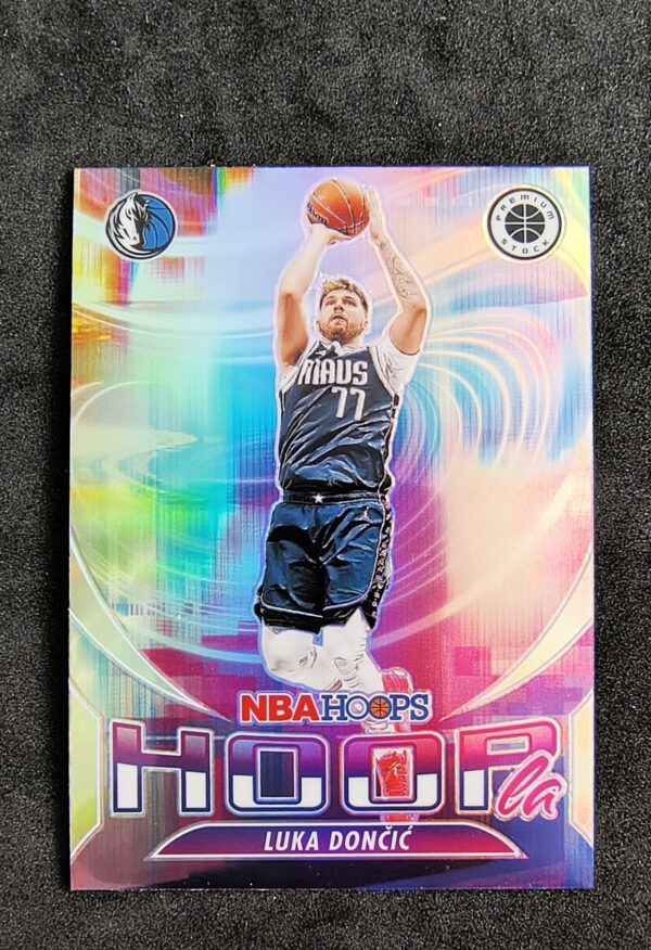 2023-24 Panini Hoops Premium Stock Hoopla Luka Doncic #7 Prizm