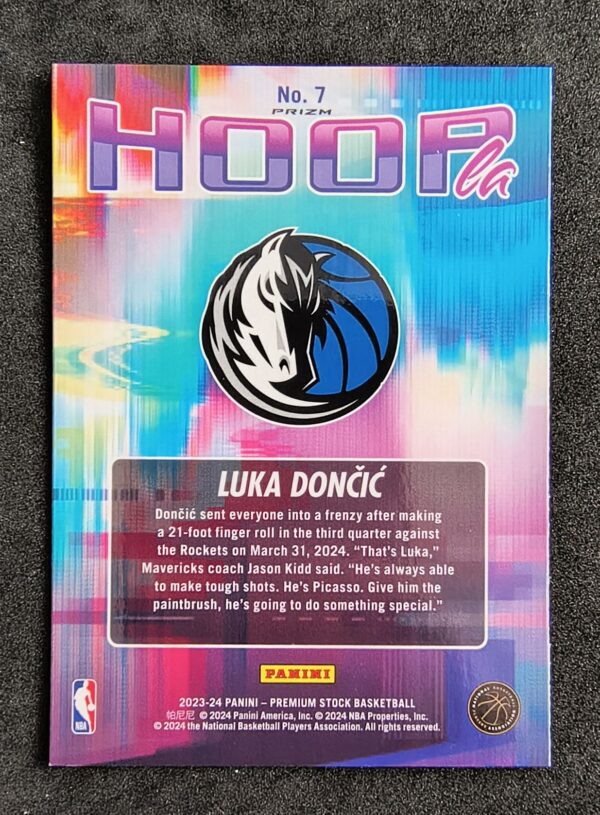 2023-24 Panini Hoops Premium Stock Hoopla Luka Doncic #7 Prizm