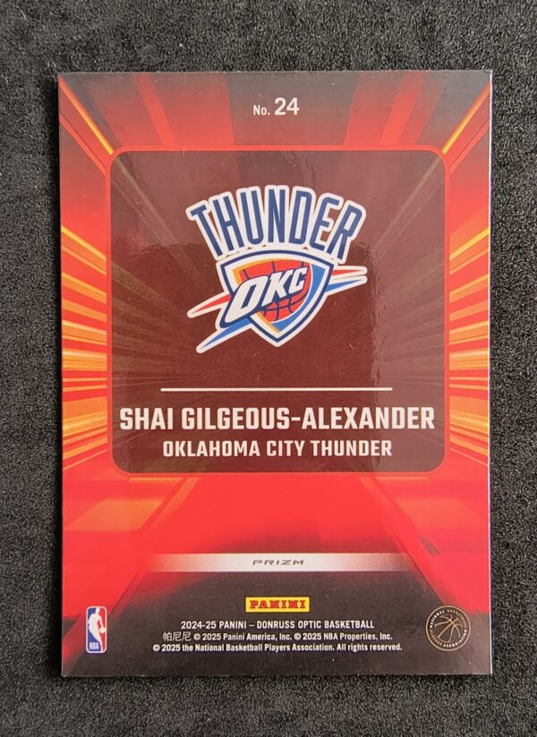 2024-25 Panini Optic Express Lane Shai Gilgeous-Alexander #24 Silver Prizm