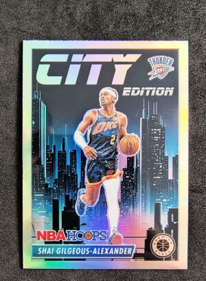2023-24 Panini Hoops Premium Stock City Edition Shai Gilgeous-Alexander #26 Silver Prizm
