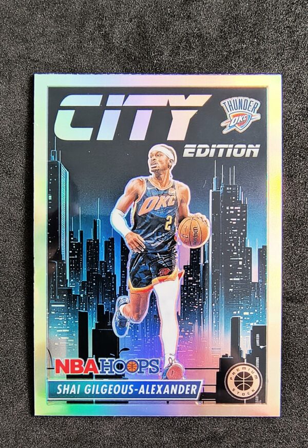 2023-24 Panini Hoops Premium Stock City Edition Shai Gilgeous-Alexander #26 Silver Prizm