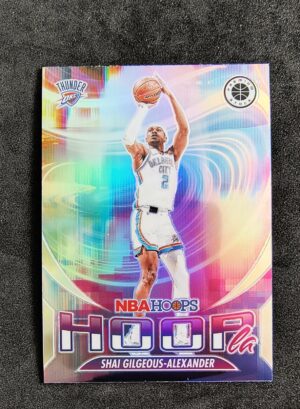 2023-24 Panini Hoops Premium Stock Hoopla Shai Gilgeous-Alexander #4 Silver Prizm