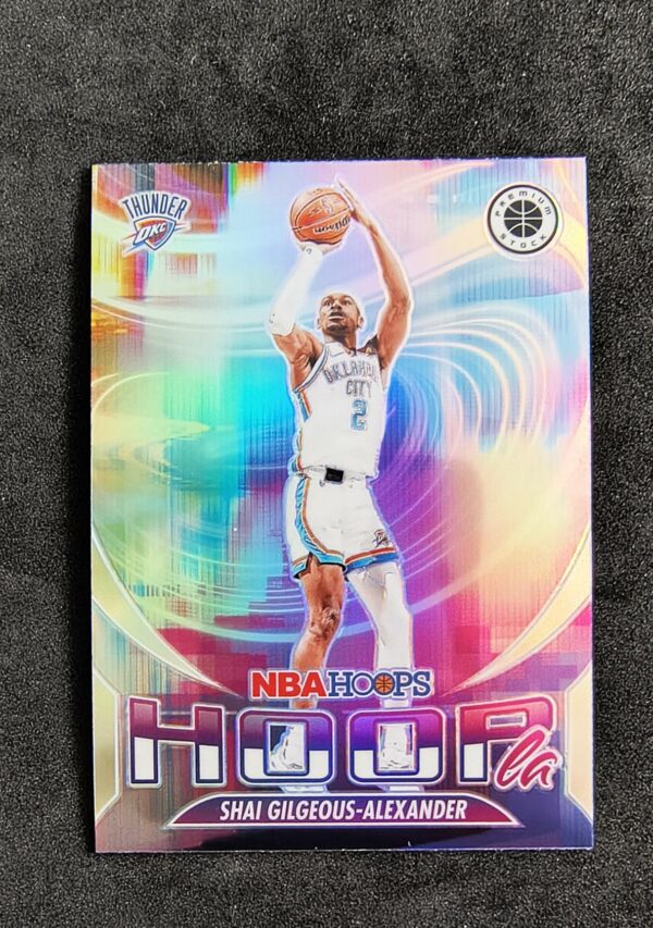 2023-24 Panini Hoops Premium Stock Hoopla Shai Gilgeous-Alexander #4 Silver Prizm