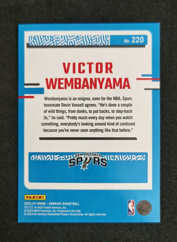 2023-24 Panini Donruss Victor Wembanyama #220 RC