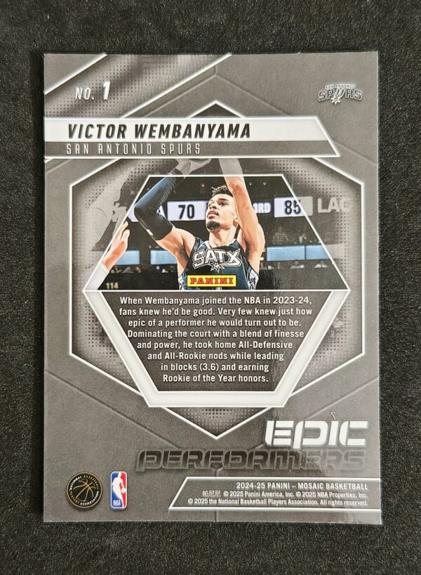 2024-25 Panini Mosaic Epic Performers Victor Wembanyama #1