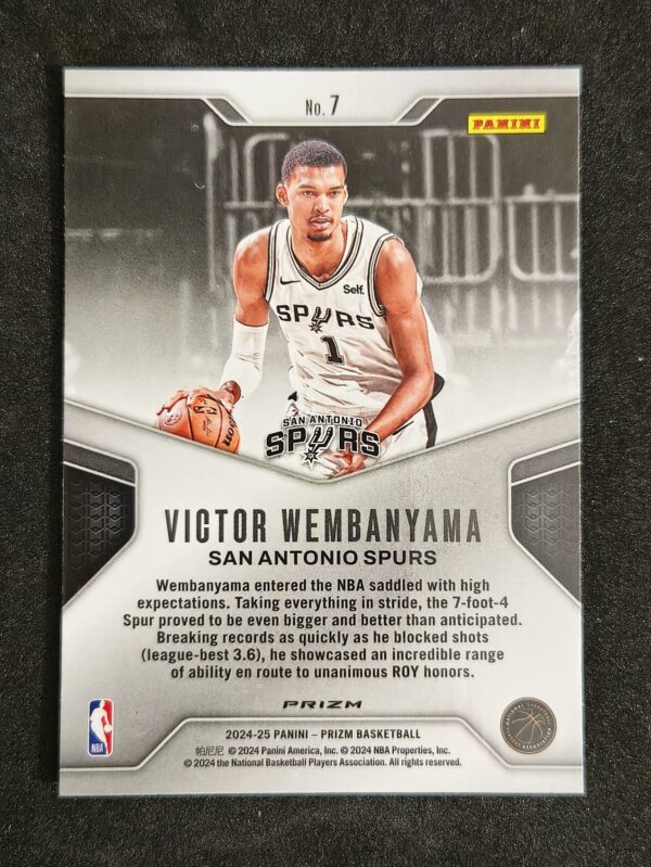 2024-25 Panini Prizm Dominance Victor Wembanyama #7 Silver Prizm