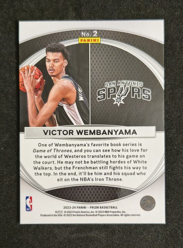 2023-24 Panini Prizm Global Reach Victor Wembanyama #2 RC