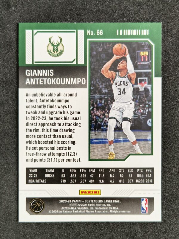 2023-24 Panini Contenders Giannis Antetokounmpo #3 Choice