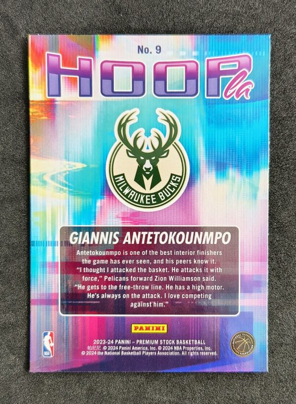 2023-24 Panini Hoops Premium Stock Hoopla Giannis Antetokounmpo #9