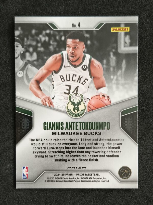 2024-25 Panini Prizm Dominance Giannis Antetokounmpo #4 Silver Prizm